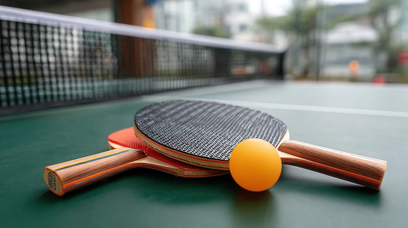 Zwei Tischtennisschläger